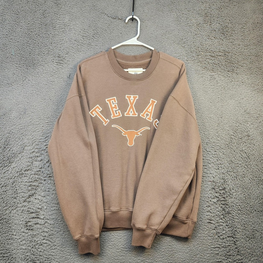 Hollister Brown Texas Longhorns Pullover Sweatshirt - Picture 7 of 8